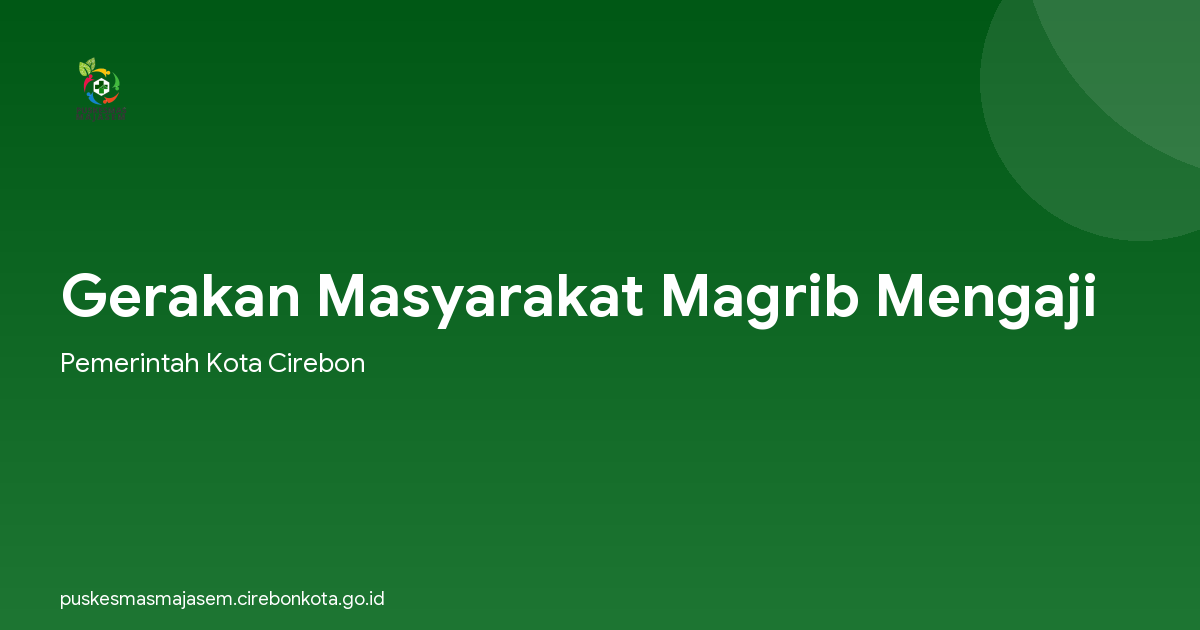 Gerakan Masyarakat Magrib Mengaji