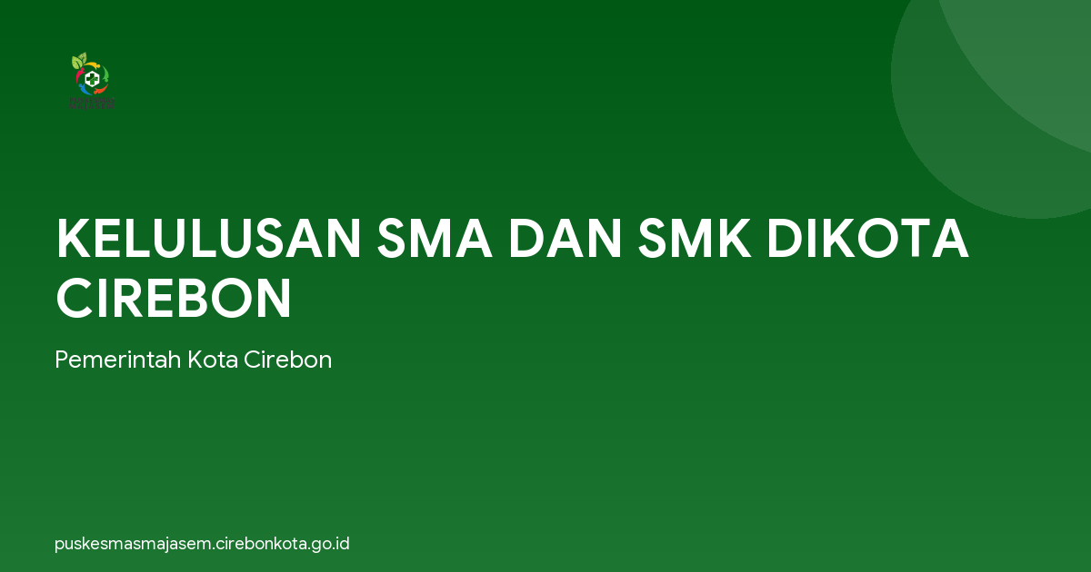 KELULUSAN SMA DAN SMK DIKOTA CIREBON