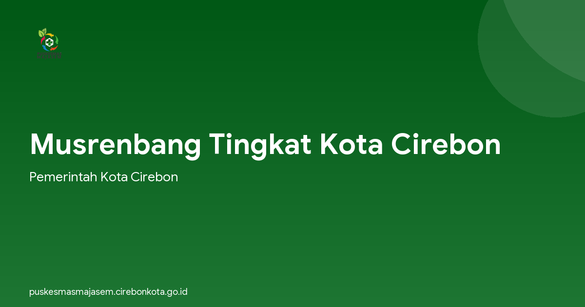Musrenbang Tingkat Kota Cirebon