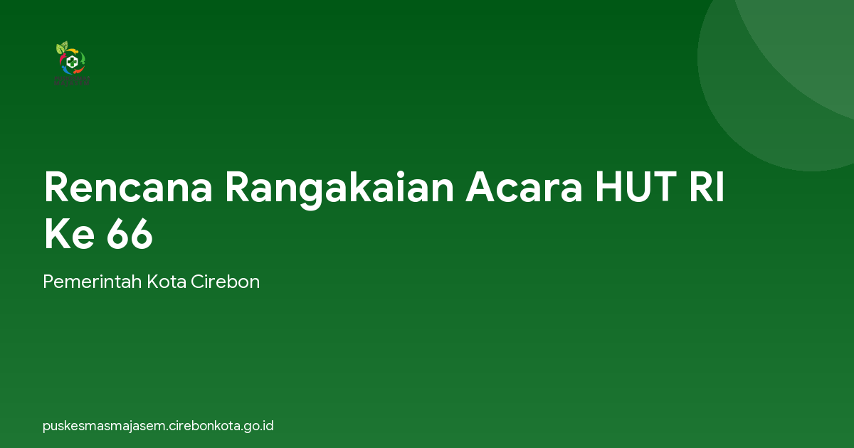 Rencana Rangakaian Acara HUT RI Ke 66