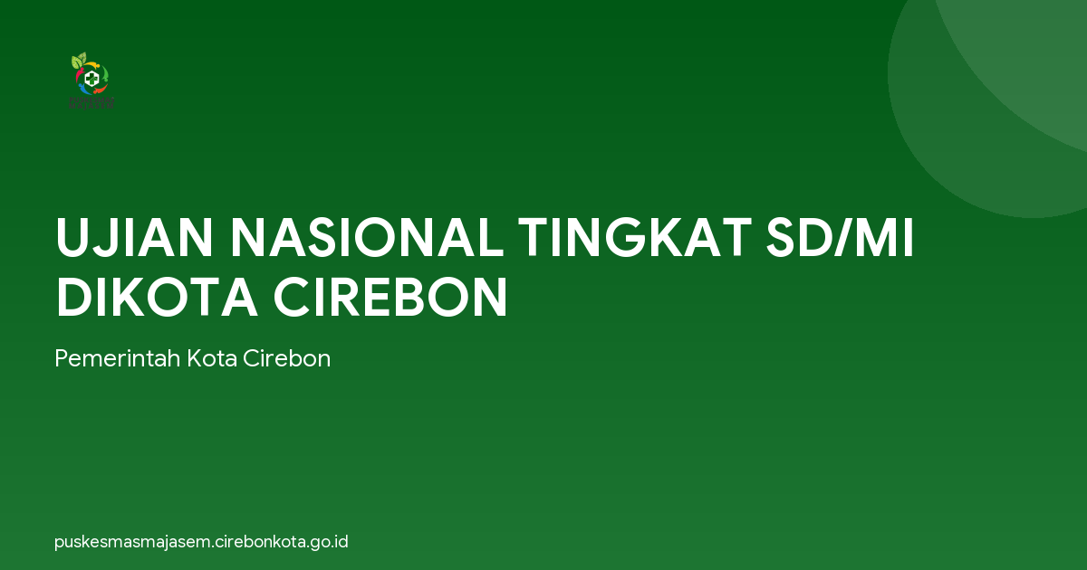 UJIAN NASIONAL TINGKAT SD/MI DIKOTA CIREBON